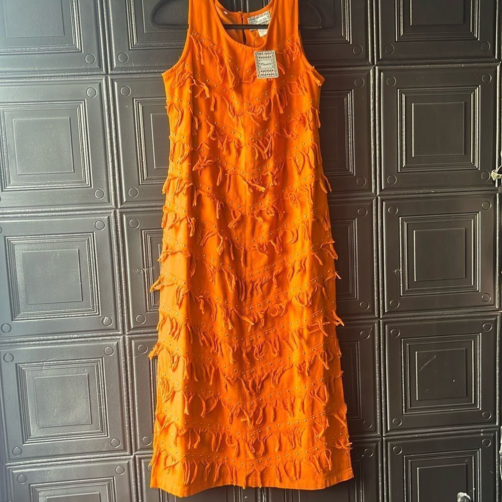 Molato orange studded dress